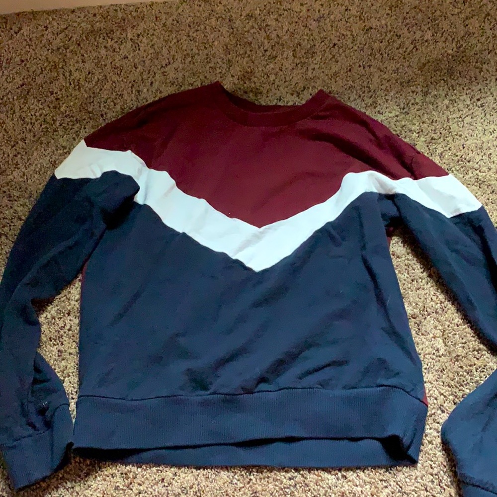 Long sleeve red white and blue